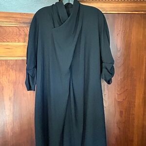 Armani Collezioni Black  Wrap/Mock Neckline dress, Size 12